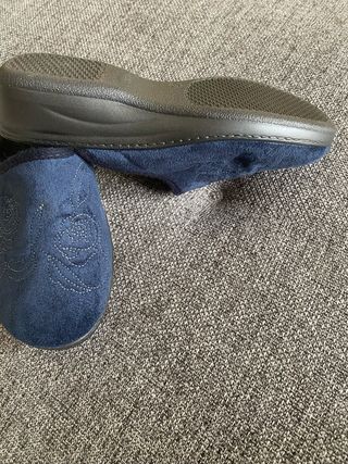 Pantofole da casa blu in velluto