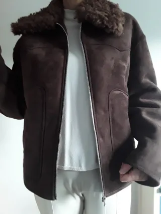 Chaqueta Mango Doble Faz Marrón Talla M