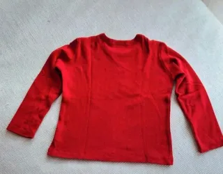 Maglietta Benetton bambina 3 anni rossa