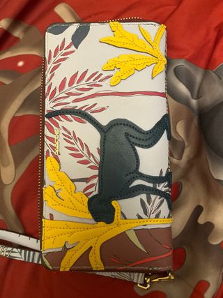Billetero Parfois mujer mono y hojas