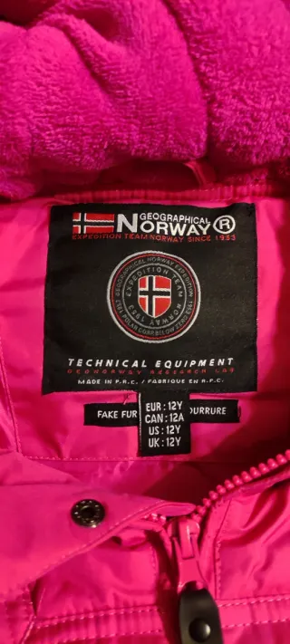 Chaqueta Geographical Norway niña rosa
