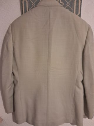 Americana de cuadros celeste