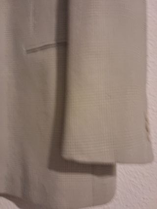 Americana de cuadros celeste