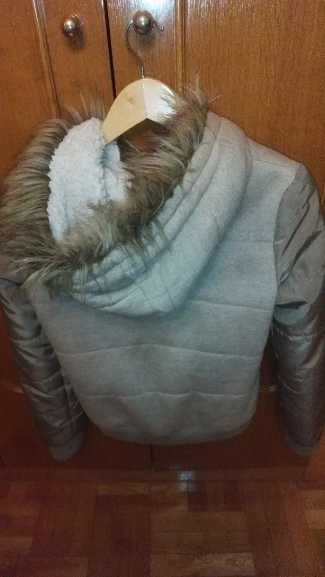 Cazadora Bershka Beige/Gris Talla S