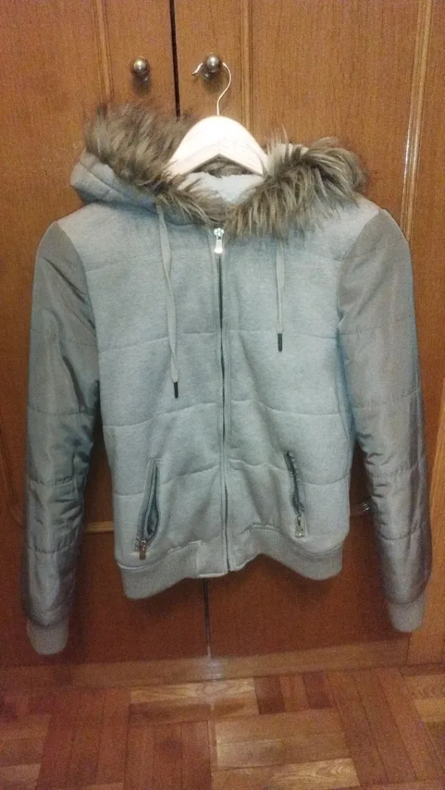 Cazadora Bershka Beige/Gris Talla S