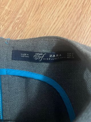 Vestido Zara Gris Mini