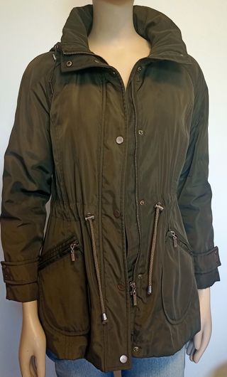 Abrigo Antea Verde Capucha Talla 40