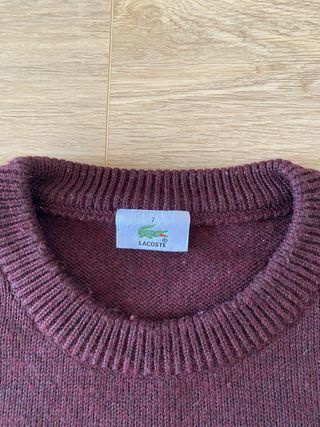 Jersey Lacoste Azul y Marrón Rayas talla XL