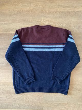 Jersey Lacoste Azul y Marrón Rayas talla XL