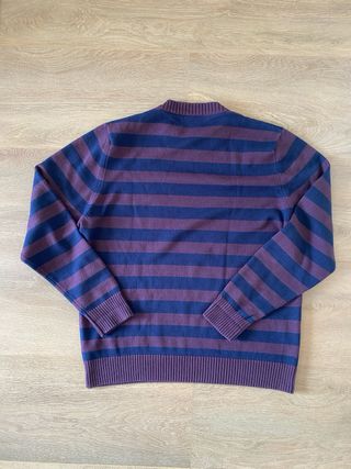 Jersey Lacoste Rayas Azul y Morado talla L