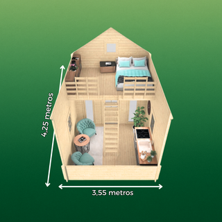 Casa con altillo 20,9m2 (Extras Incluidos)