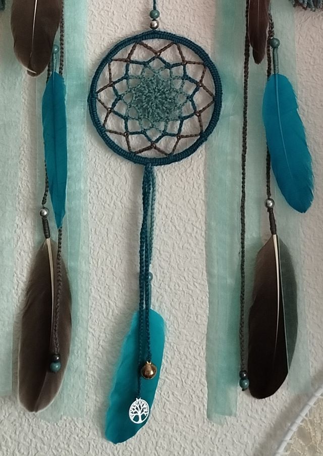 Atrapasueños 30x 1metro - esmeralda/azul agua/gris