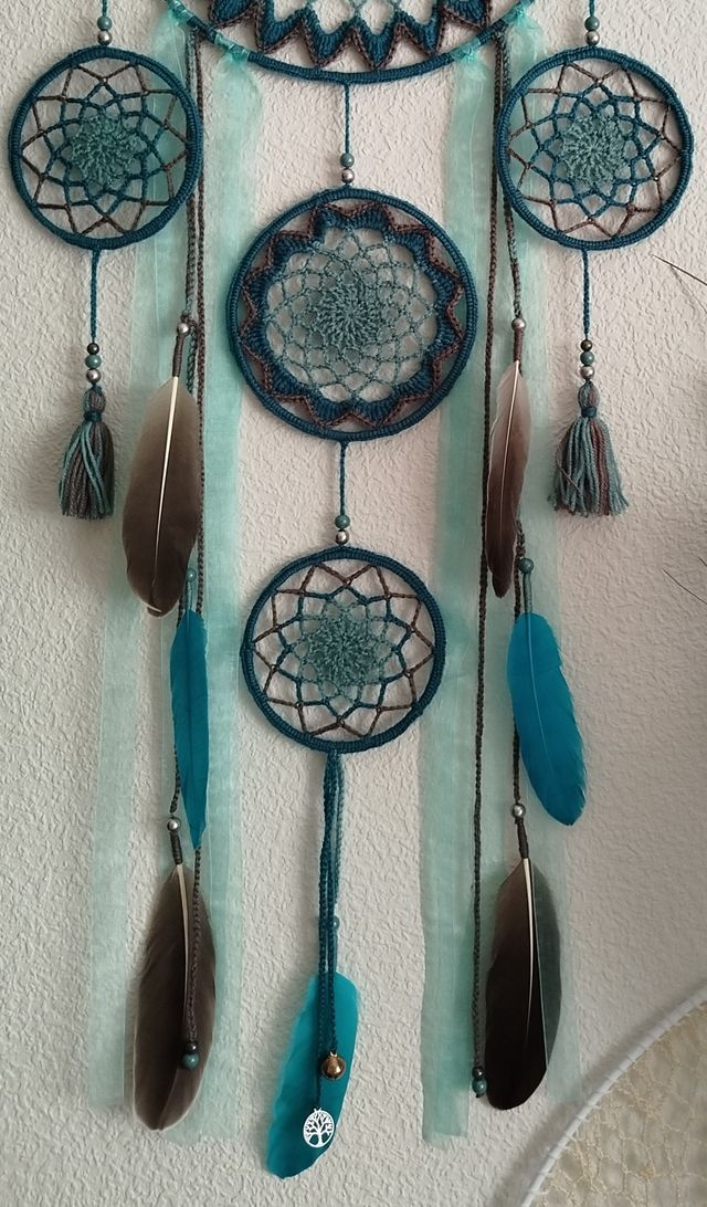 Atrapasueños 30x 1metro - esmeralda/azul agua/gris