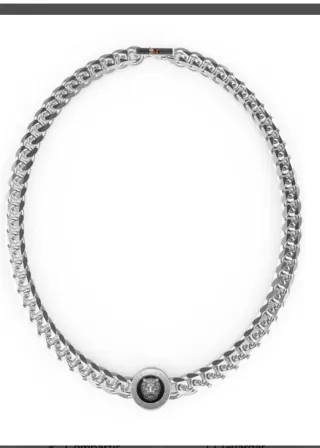 Collar Cadena colgante Guess Unisex Plata