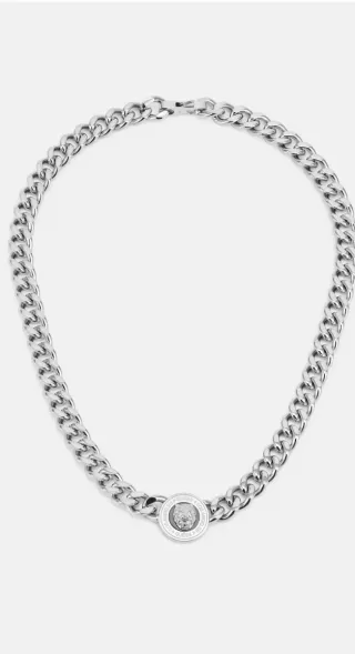Collar Cadena colgante Guess Unisex Plata