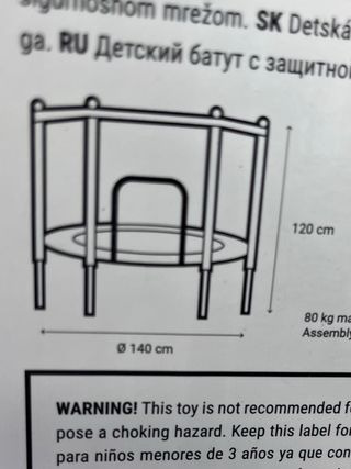 Trampolín infantil 140 cm