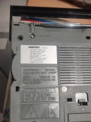 Radio Irradio CR-922 AM/FM Vintage