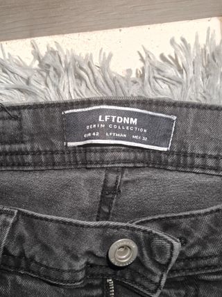 Vaqueros Rotos Negros Hombre Talla 42