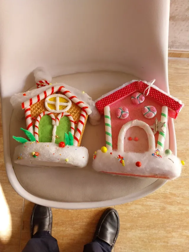 2 Adornos Navideños Casas Galleta