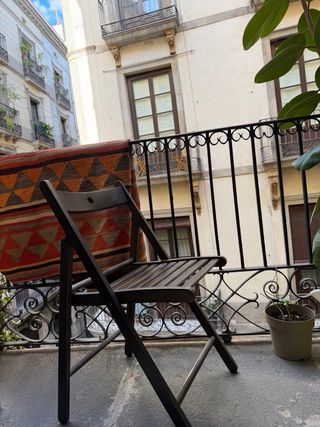 Silla plegable marrón Ikea