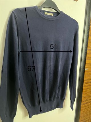 Maglia uomo 100% cotone blu Gente di Firenze M