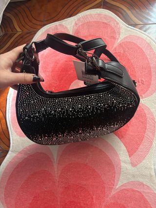 Borsa a tracolla con strass