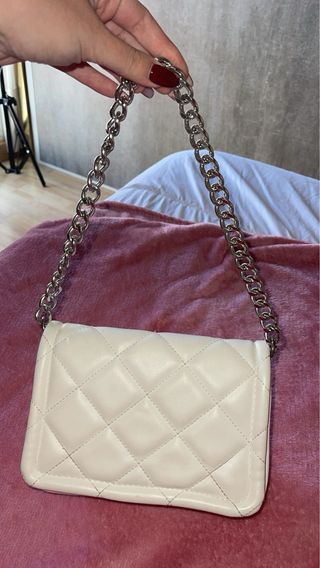 Bolso acolchado blanco