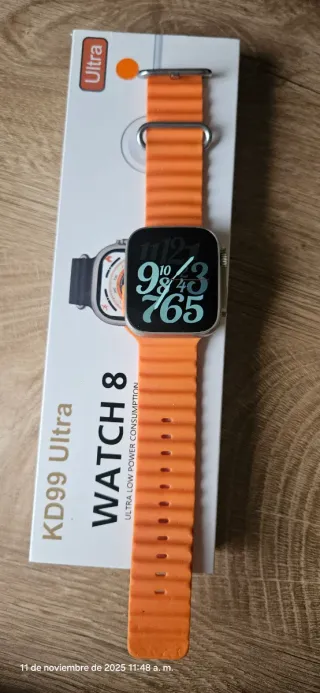 Reloj KD99 Ultra Smartwatch Naranja/Plata