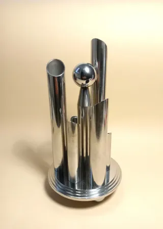 VASO Tubolare TUBI ACCIAIO Tondo VINTAGE Space Age