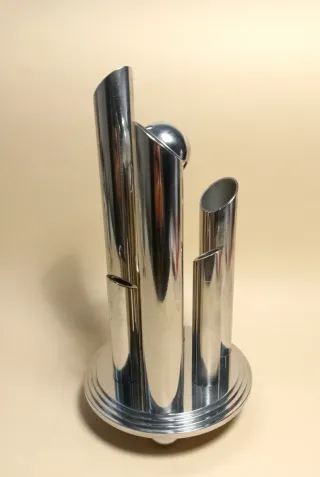 VASO Tubolare TUBI ACCIAIO Tondo VINTAGE Space Age