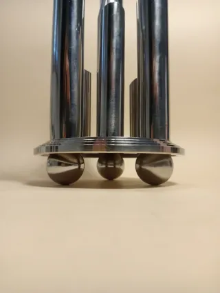 VASO Tubolare TUBI ACCIAIO Tondo VINTAGE Space Age