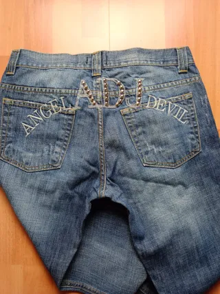 Jeans Vintage Y2K Angel Devil Uomo/Donna