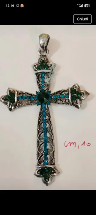 Set 2 ciondoli croce + chiave