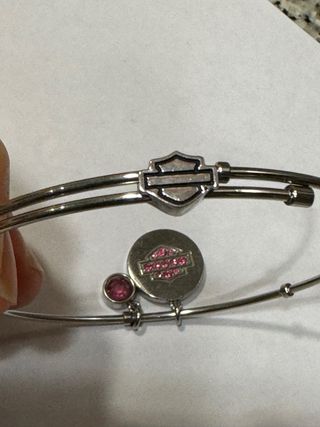 Pulsera Harley Davidson con strass rosa