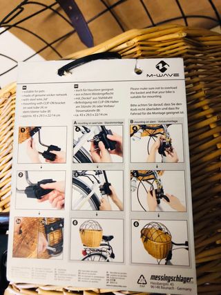 Cestino per trasporto animali in vimini