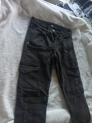 Pantalón Lois   Negro pitillo con bolsillos