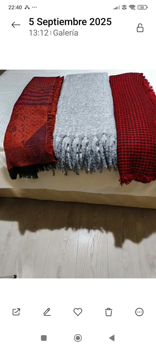 3 pañoletas de lana - 10€