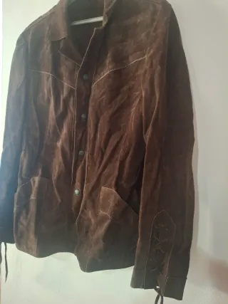 Chaqueta ante unisex talla 50 mangas con cordones