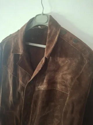 Chaqueta ante unisex talla 50 mangas con cordones