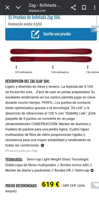 Esquís de travesía Zag