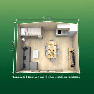 Casa de madera 20m2 (Oferta con extras incluidos)