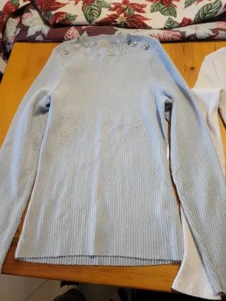 Set dolcevita grigio e bianco