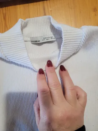 Set dolcevita grigio e bianco