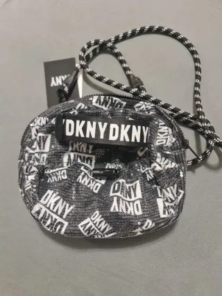 Bandolera y riñonera infantil negra y blanca