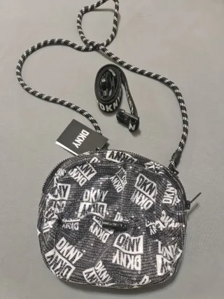 Bandolera y riñonera infantil negra y blanca