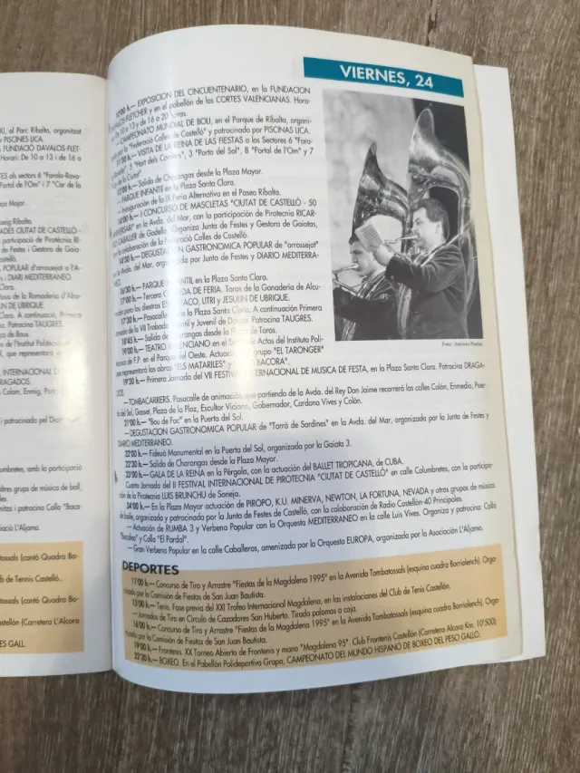 Programa Fiestas Magdalena Castellón 1995
