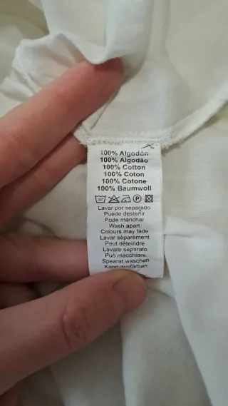 Blusa Natura bordada multicolor talla L