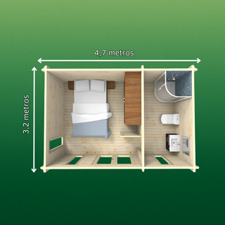 Casita con 2 estancias de 15m2 (Extras Incluidos)