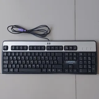 Teclado de ordenador HP PS/2 Negro/Plateado