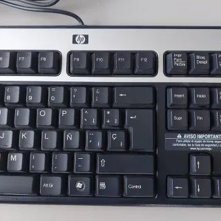 Teclado de ordenador HP PS/2 Negro/Plateado
